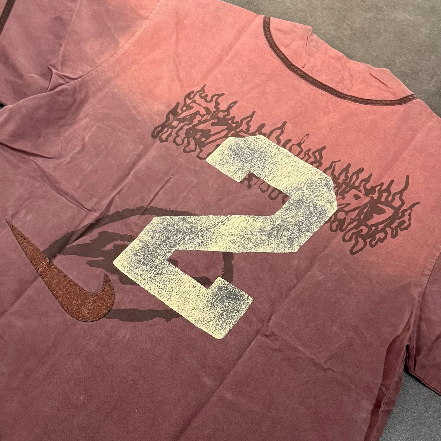 Travis Scott x Nike x Fragment Tokyo Jack Retro Baseball Jersey - Deep Brown