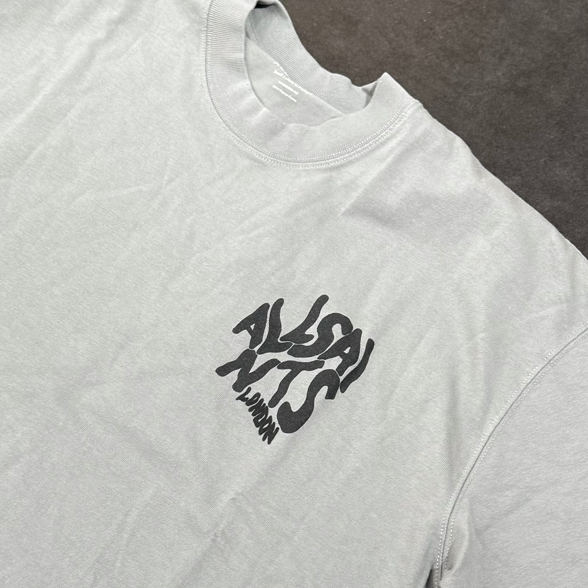 AllSaints Orlando Logo Print Tee - March Grey