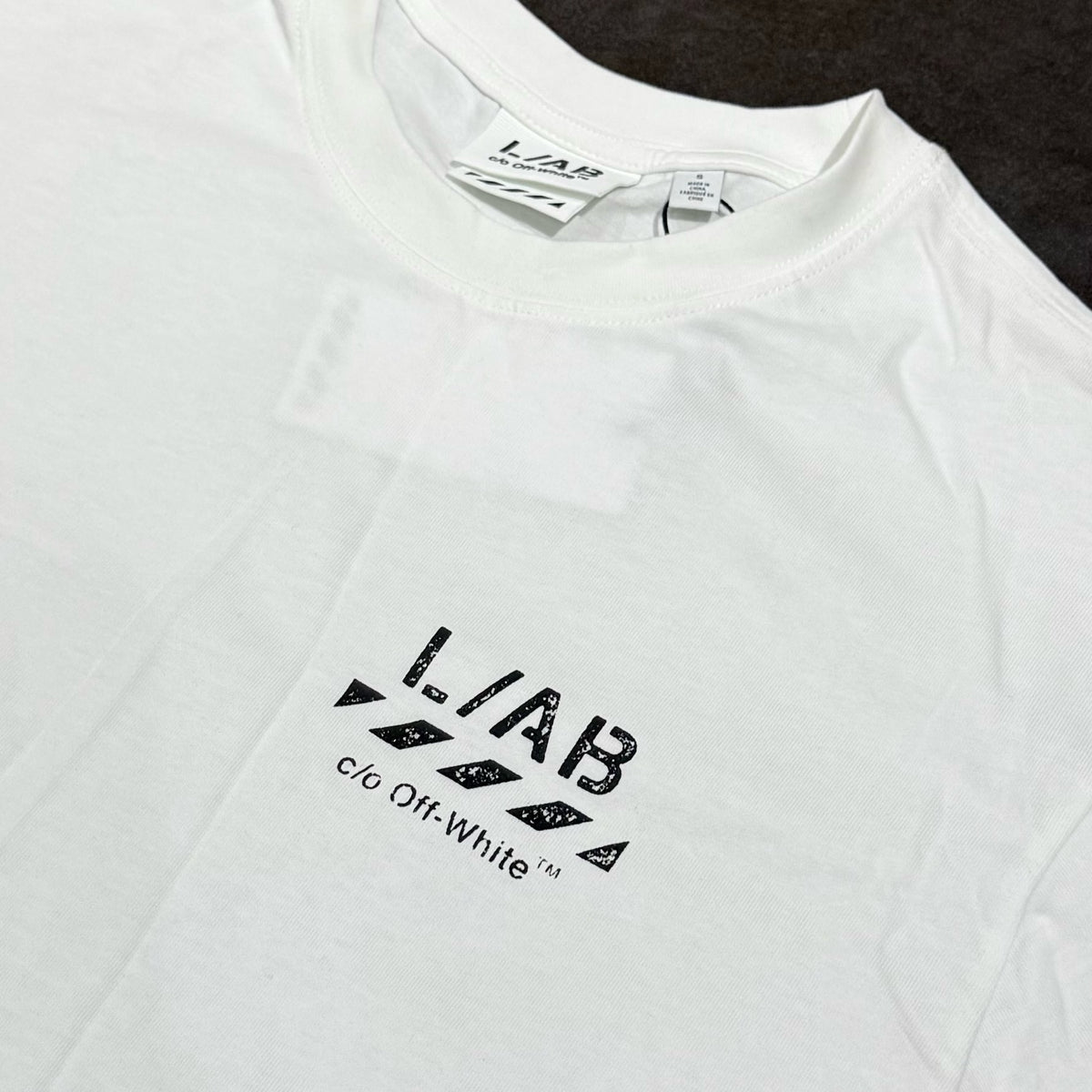 Off-White L/AB Diagonal Tee - White