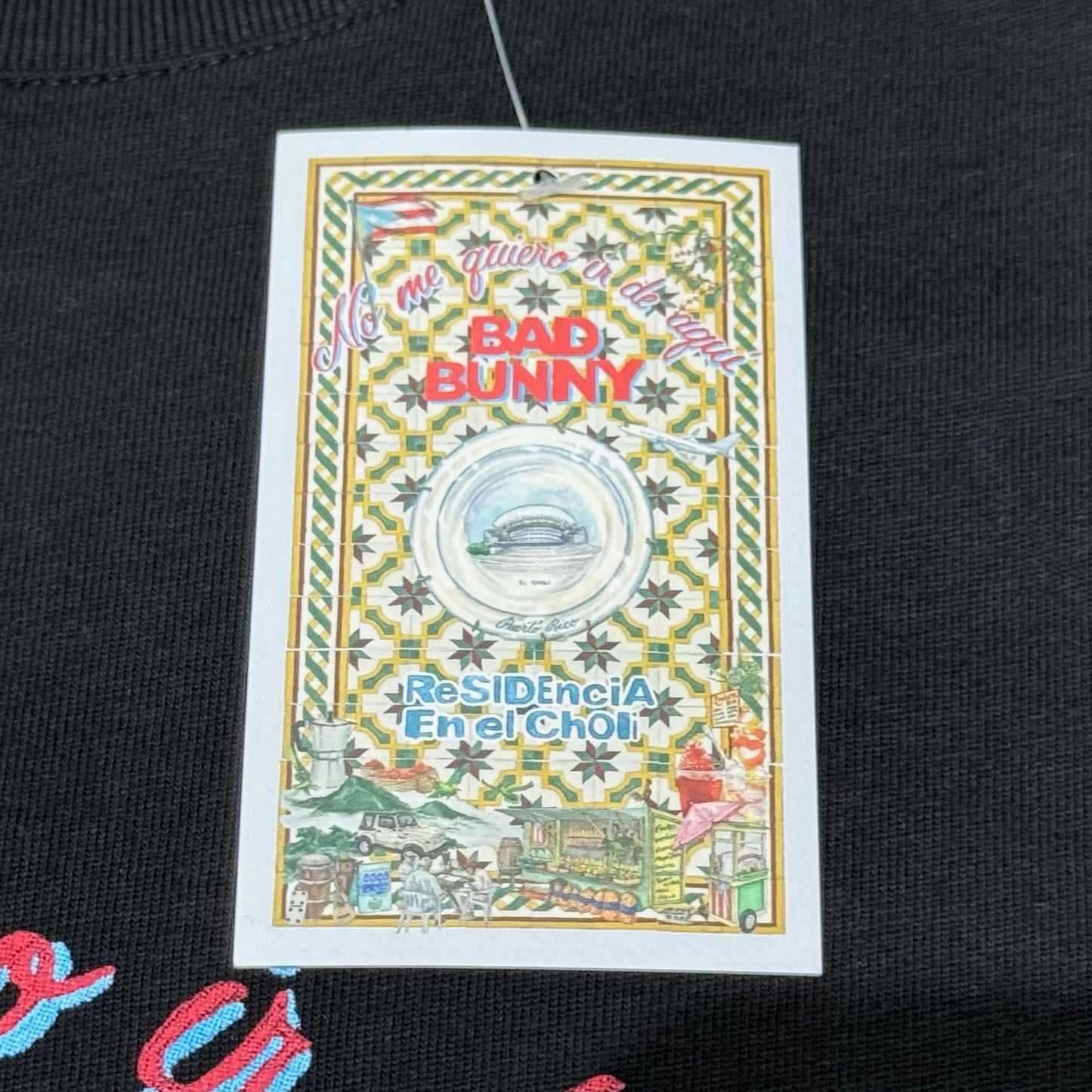 Bad Bunny Merch No Me Quiero Ir De Aqui Tee - Black