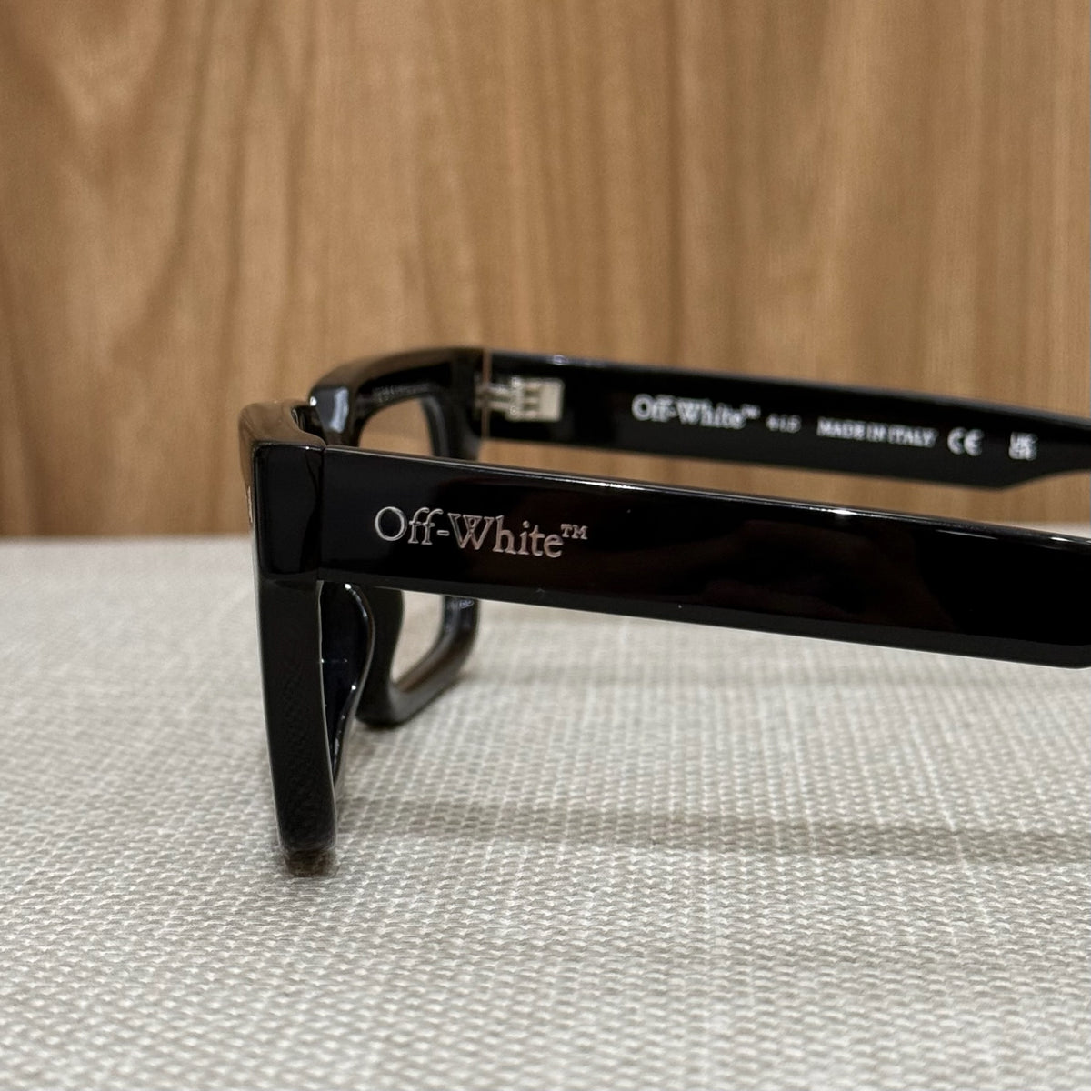 Off White Clip-On Logo Sunglasses - Black
