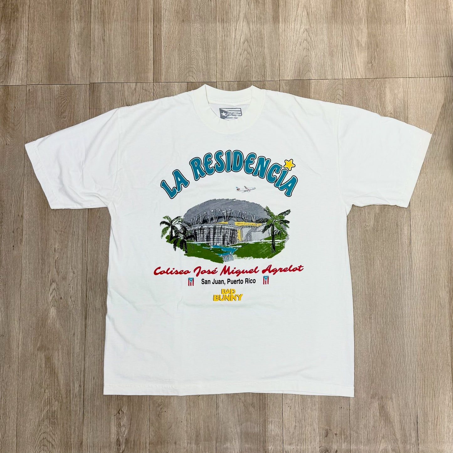 Bad Bunny Merch Residencia Tee - Cream