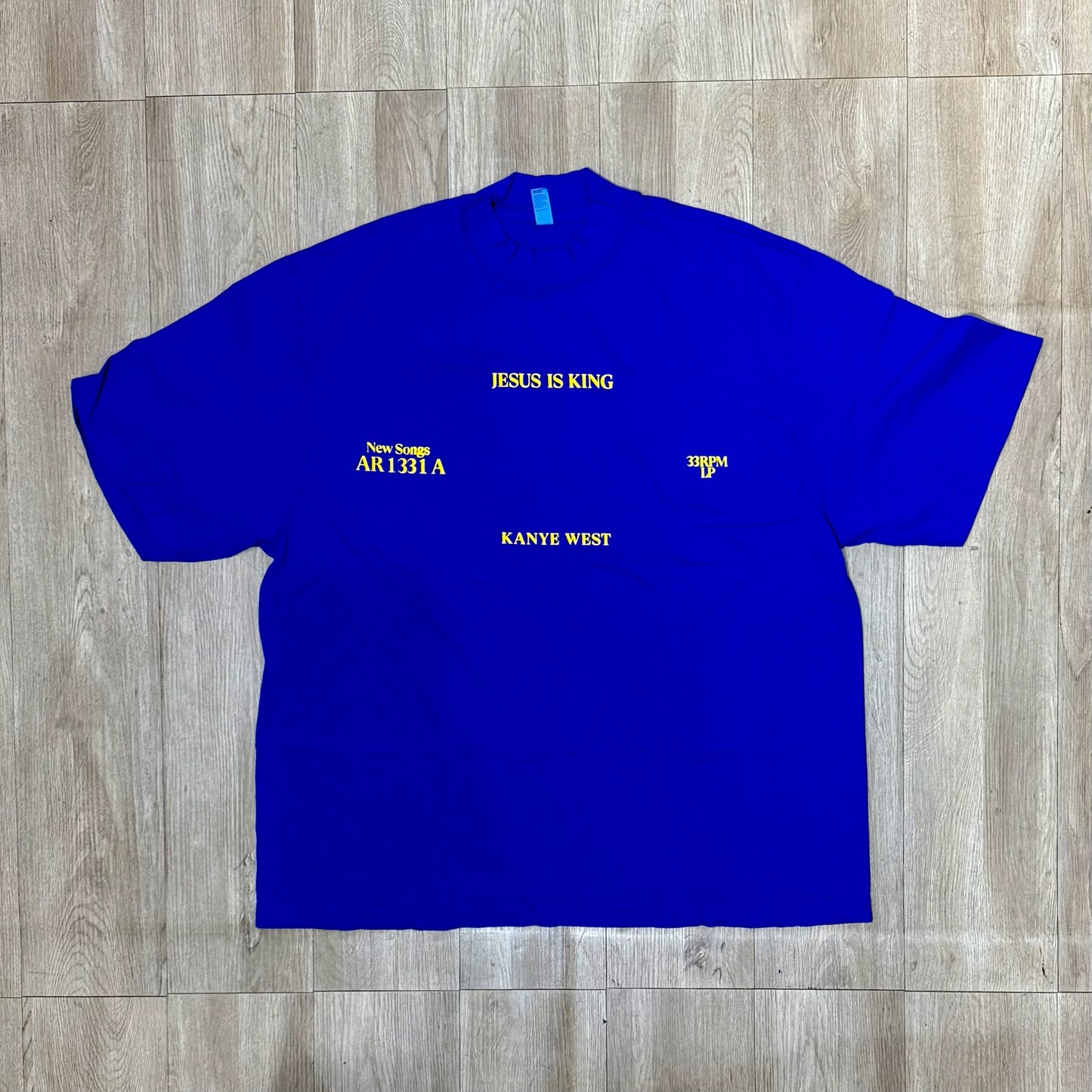 Kanye West Jesus is King Vinyl Tee - Blue