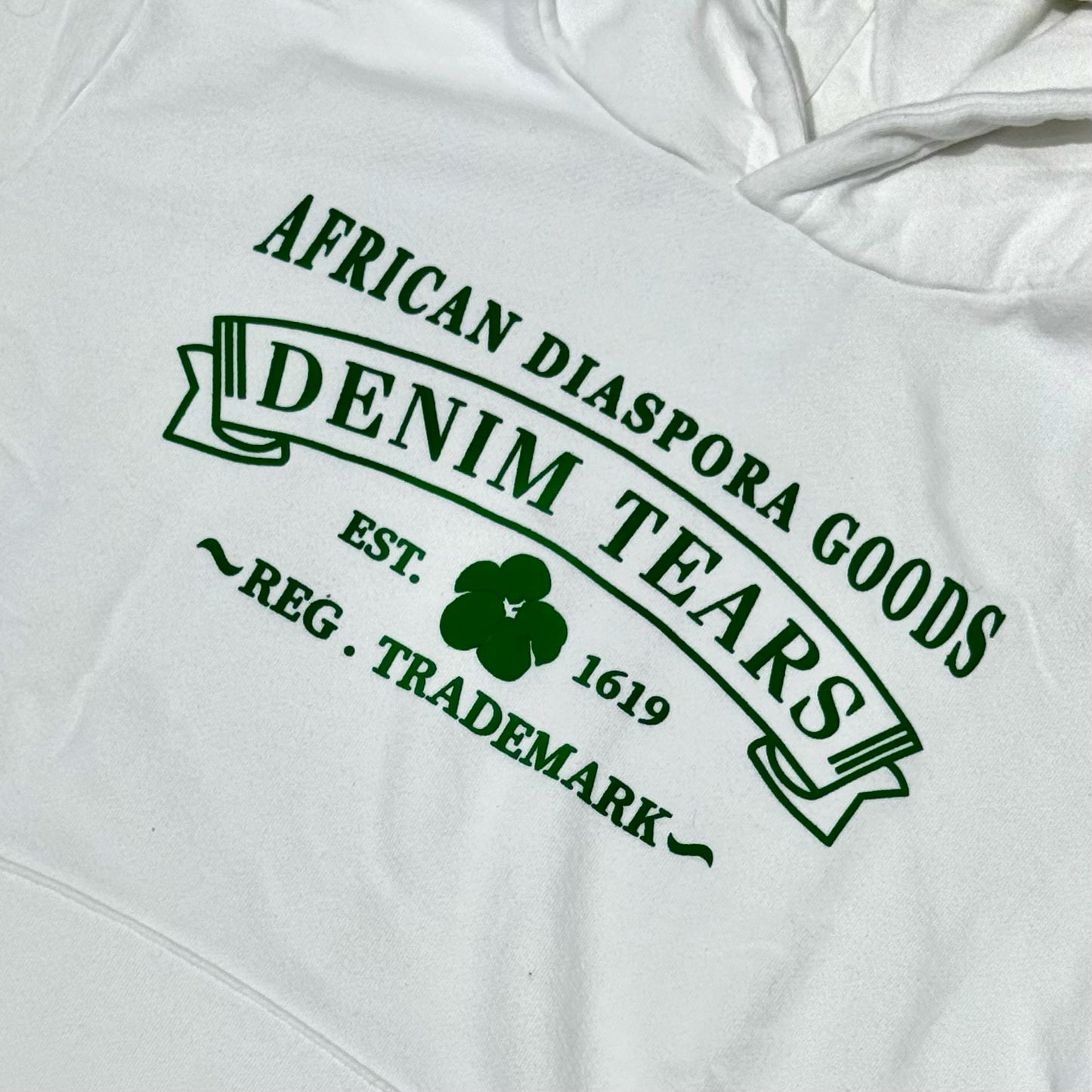 Denim Tears ADG Hoodie Print - White & Green