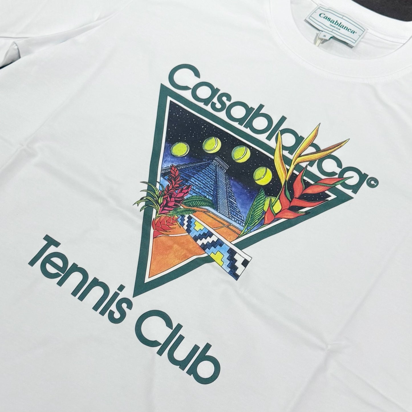 Casablanca Tennis Club Icon Printed Tee - White