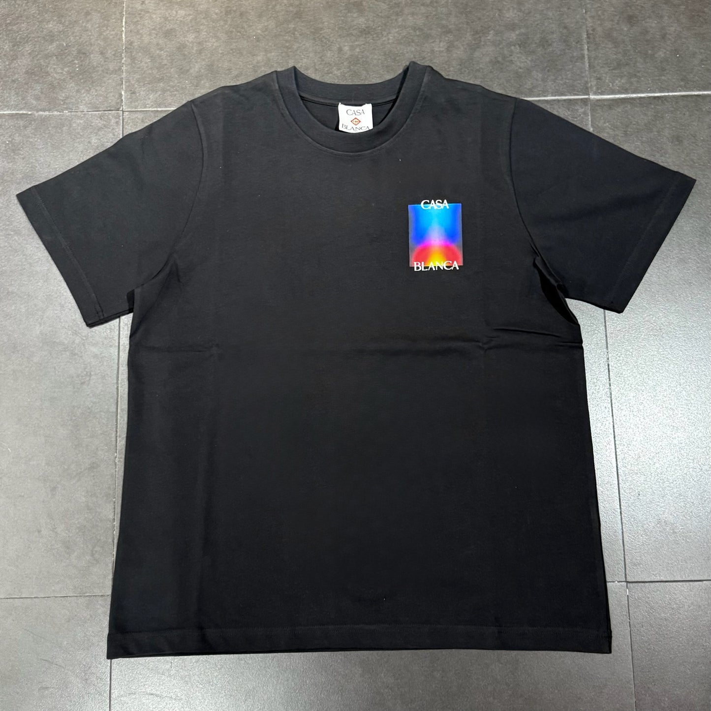 Casablanca Degradado Stacked Logo Tee - Black