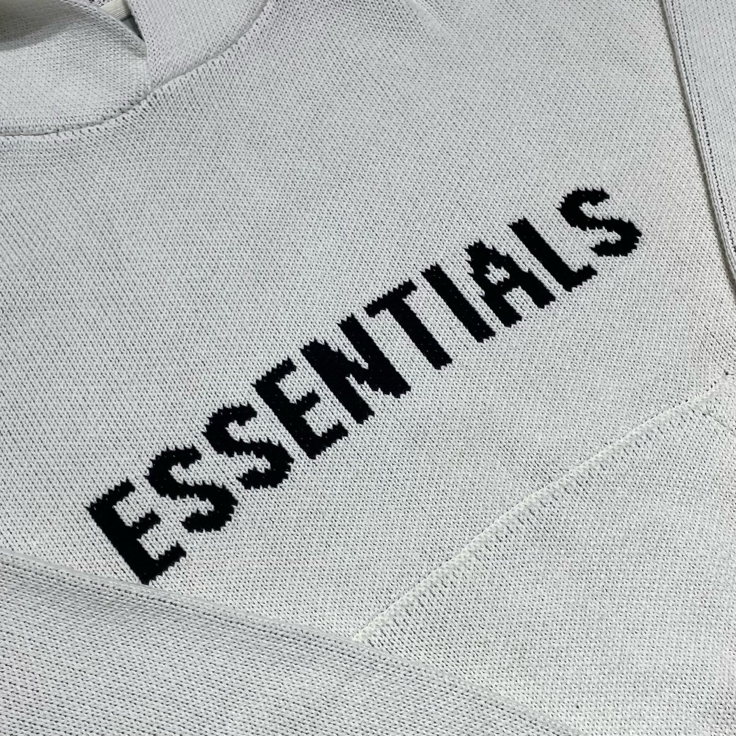 Essentials Knit Pullover Hoodie - Cream
