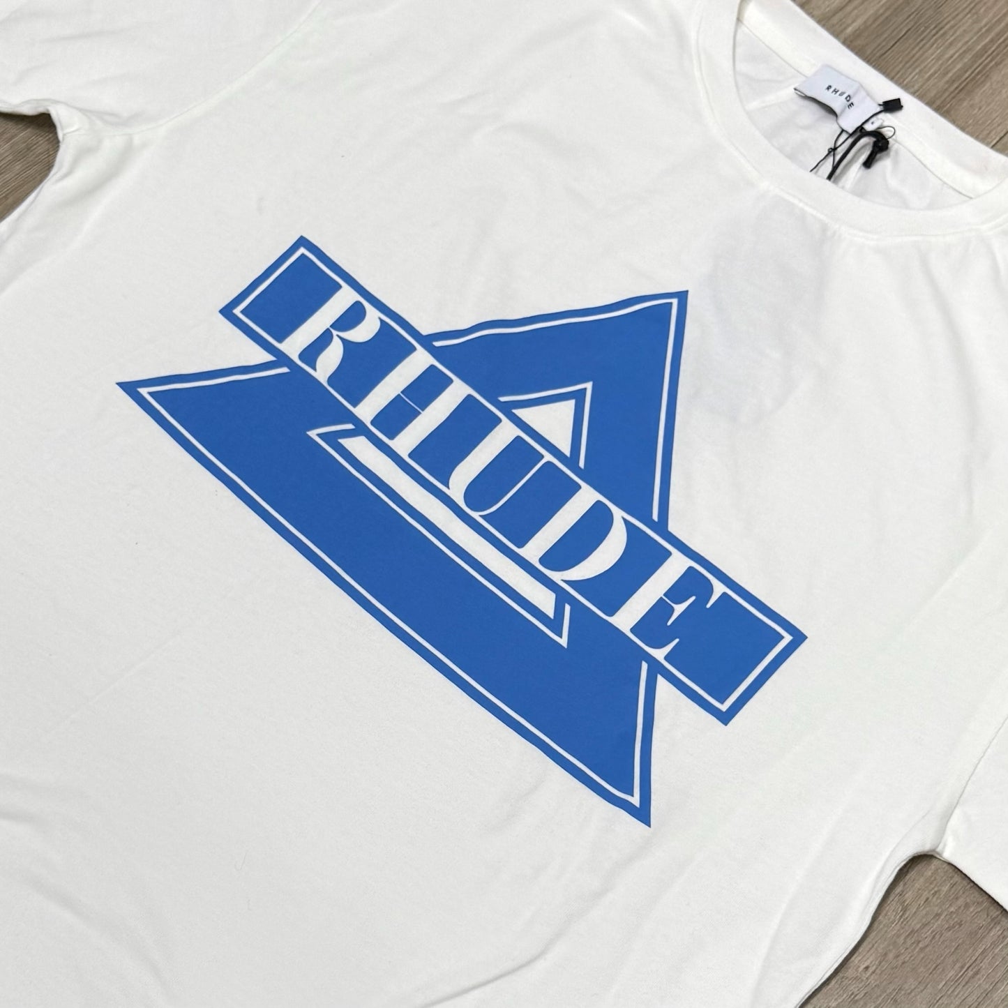 Rhude Triangle Logo Print Tee - White