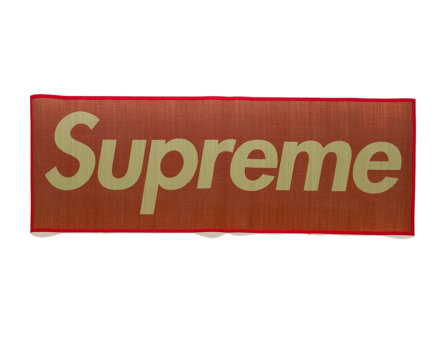 Supreme Woven Straw Mat - Red
