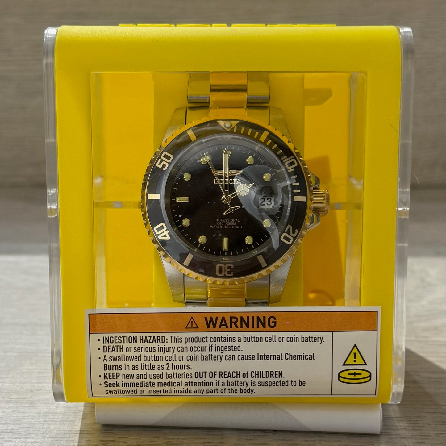Invicta Pro Diver Watch Steel 40mm - Gold & Grey