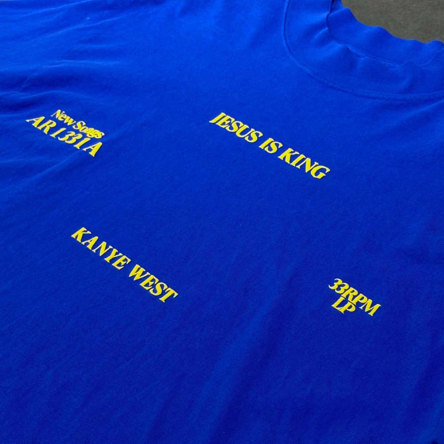 Kanye West Jesus is King Vinyl Tee - Blue