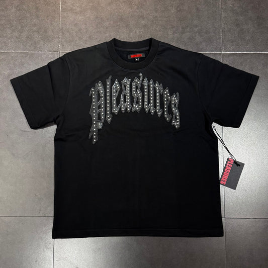 Pleasures Twitch Studded Crewneck Tee - Black