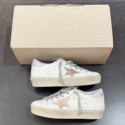 Golden Goose Hi Star - White & Silver