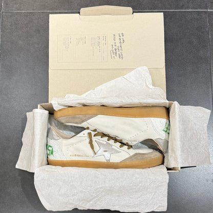 Golden Goose Ball Star - White Beige Silver