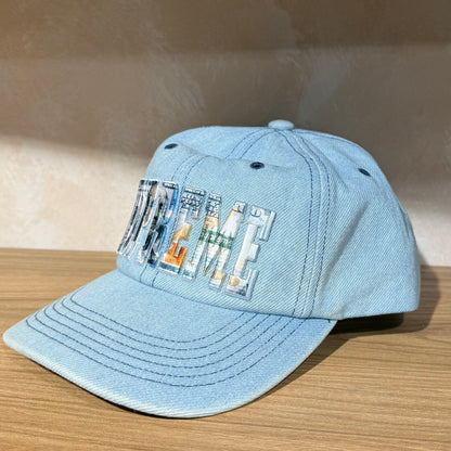 Supreme Embroidered Money Logo 6-Panel - Denim