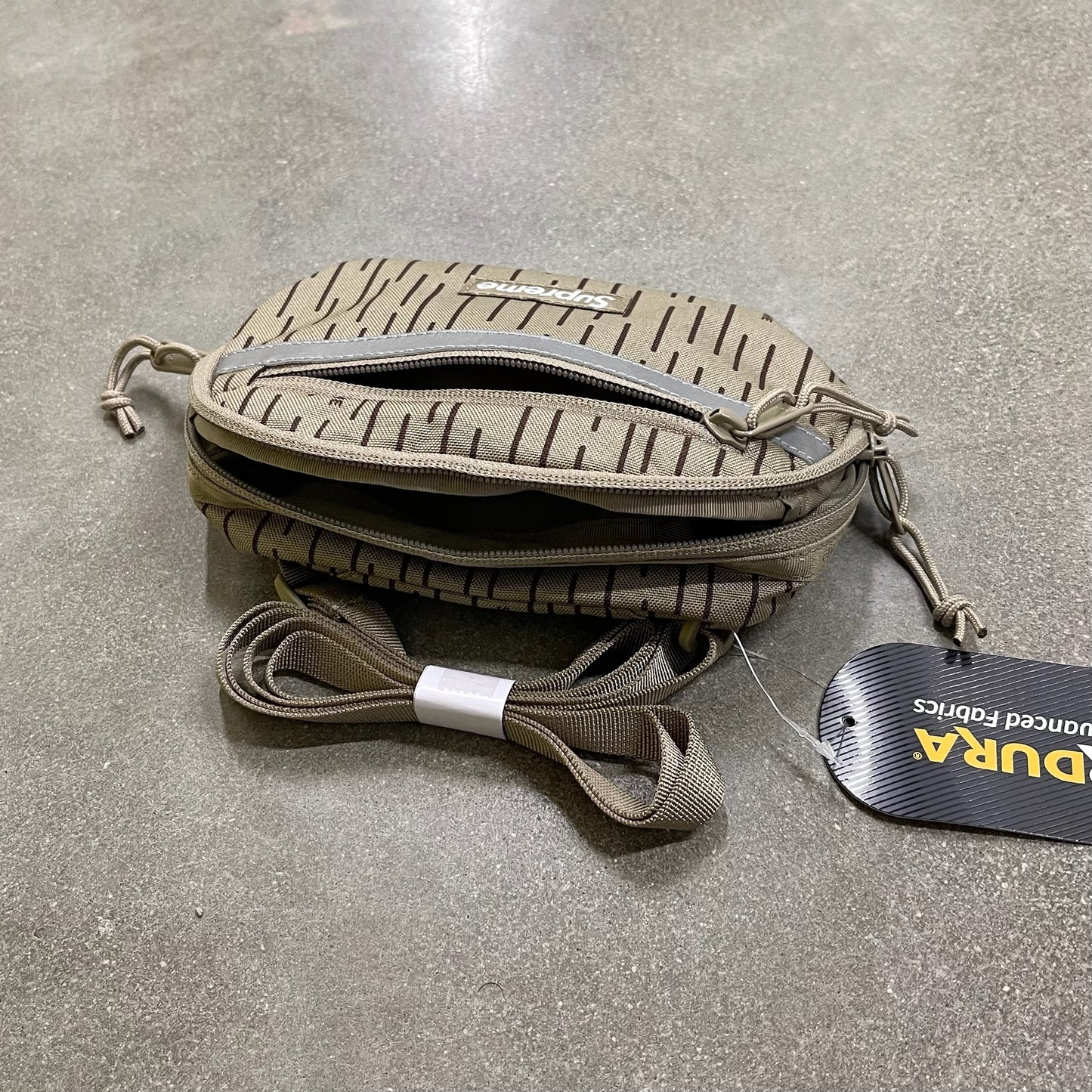 Supreme Mini Side Bag Reflective Stripe - Tan Raindrop