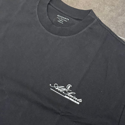 AllSaints Skullcup Football Tee - Jet Black