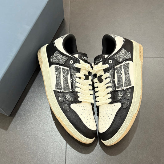 Amiri Black & White Bandana Skel Top Low