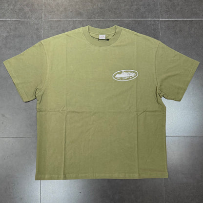 Corteiz Island Puff Print Tee - Olive