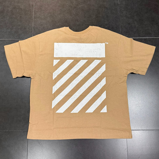 Off-White L/AB Diagonal Tee - Cornstalk Brown