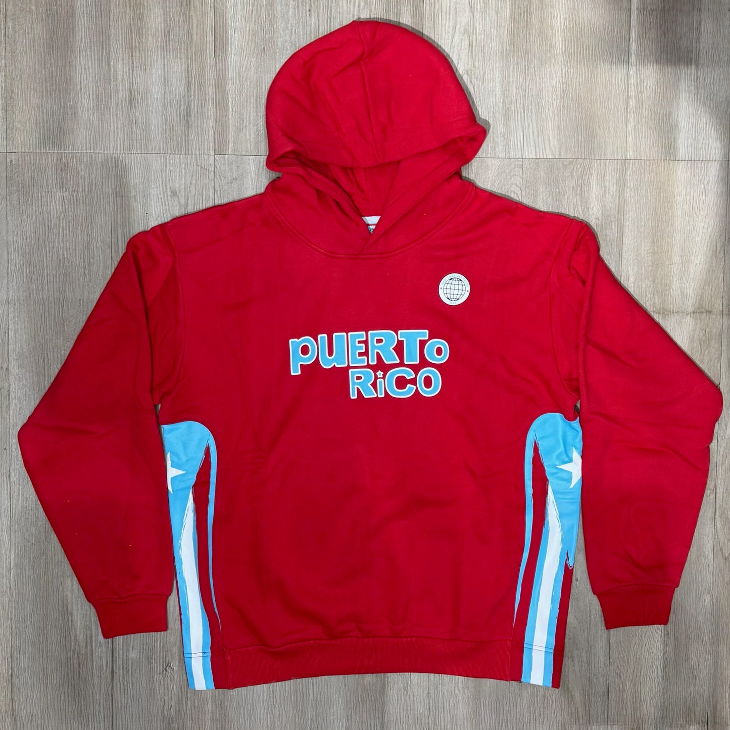 Bad Bunny Merch Puerto Rico Jersey Hoodie - Red