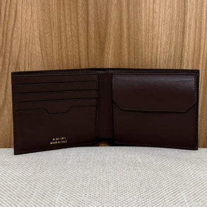 AMIRI MA Quad Leather Bifold Wallet - Brown