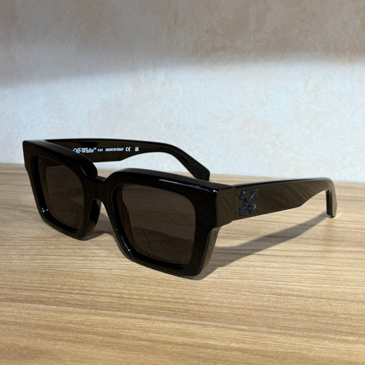 Off White Virgil Logo Sunglasses - Black & Dark Grey 50 MM