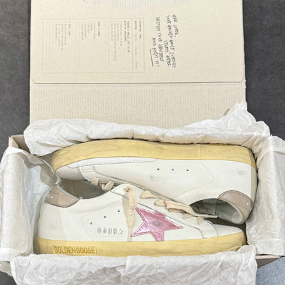 Golden Goose Super-Star - White Antique Pink Metallic