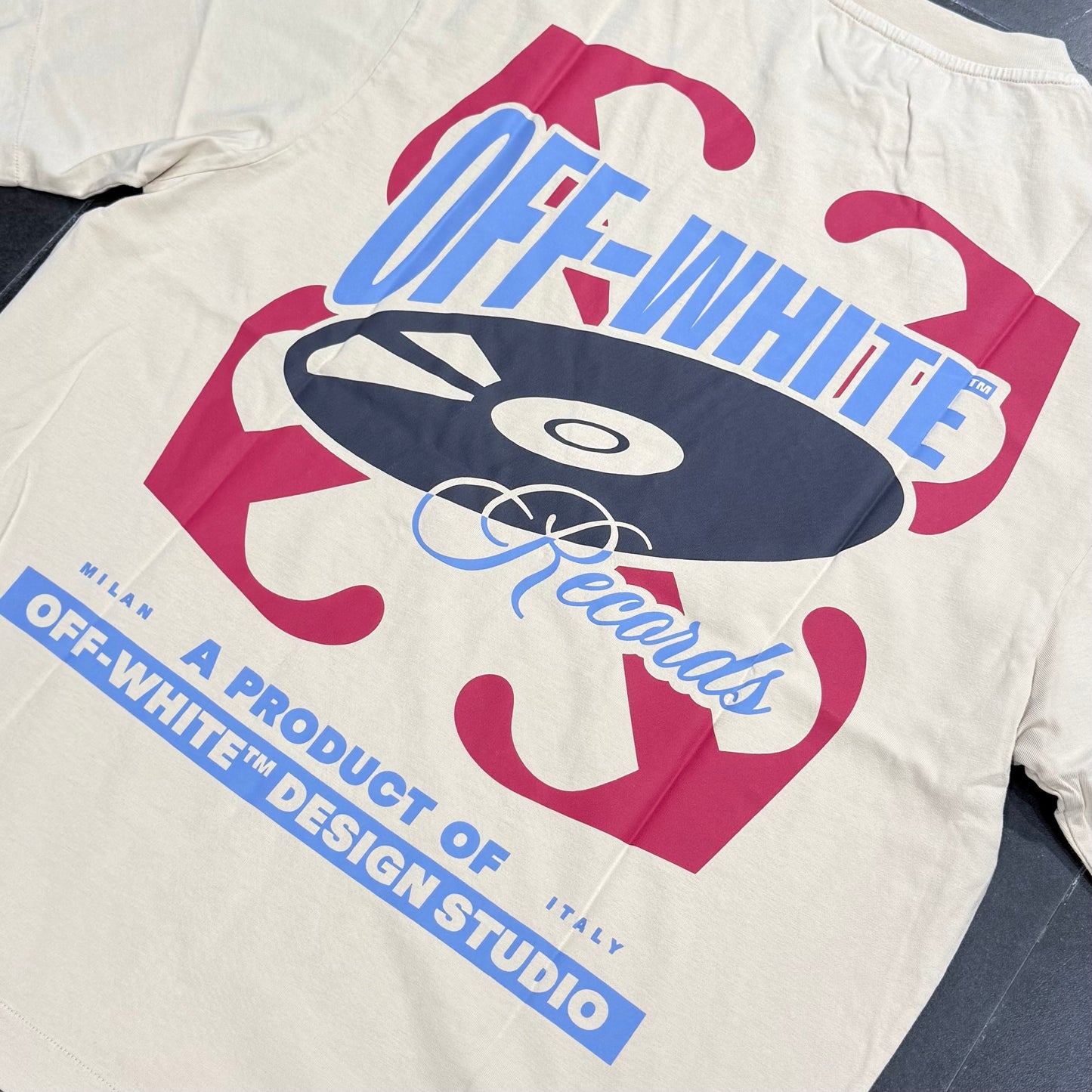 Off White Hi Vinyl Skate Tee - Beige