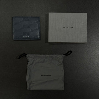 Balenciaga Monogram BB Wallet - Blue