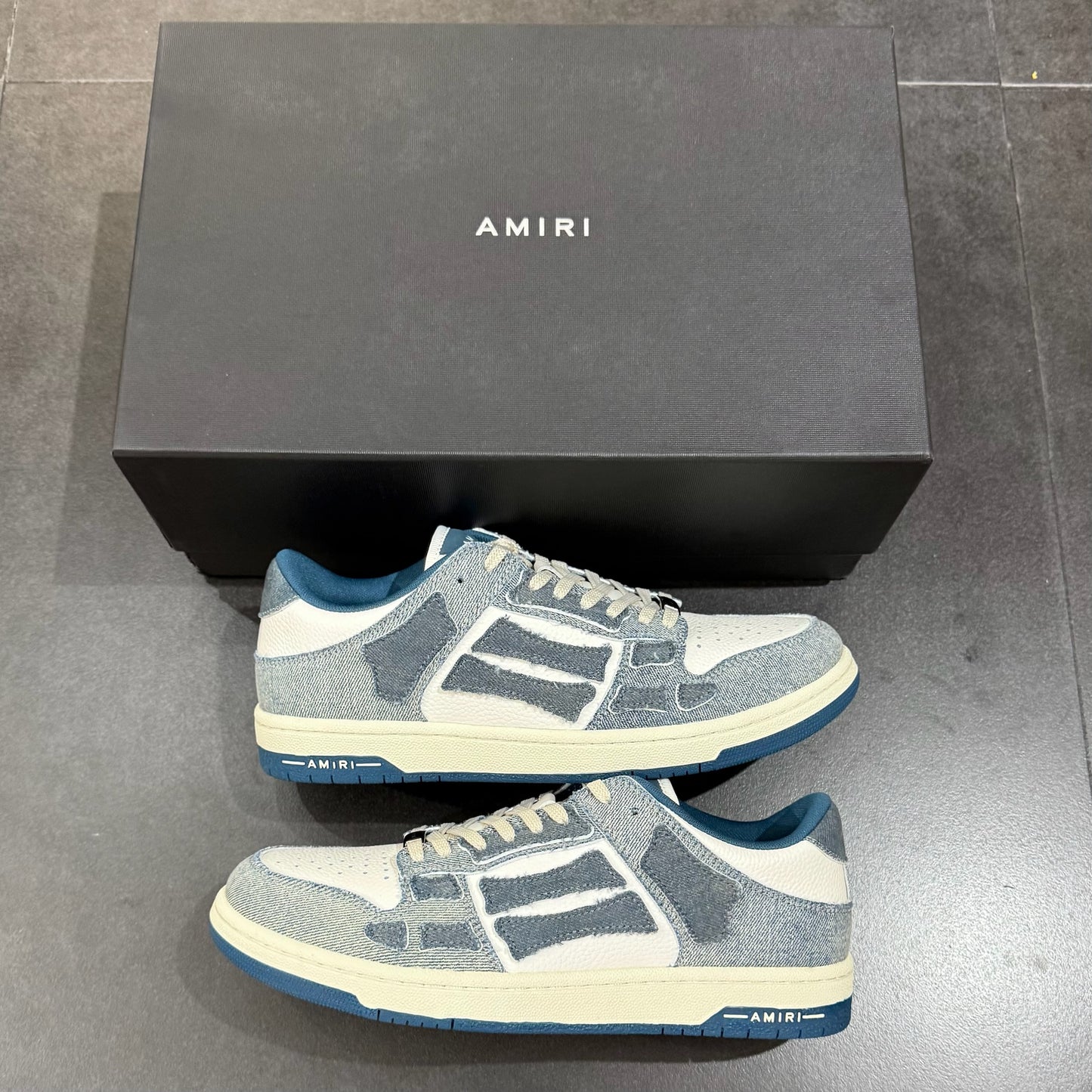Amiri Skel Top Low Vintage Denim - Slate Blue
