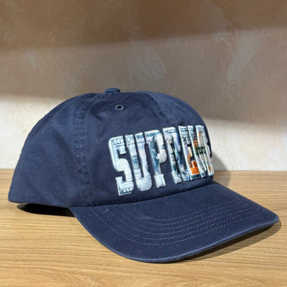 Supreme Embroidered Money Logo 6-Panel - Navy