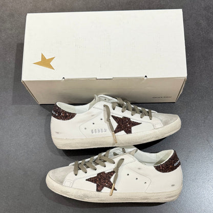Golden Goose Super-Star - Milk Brown Glitter