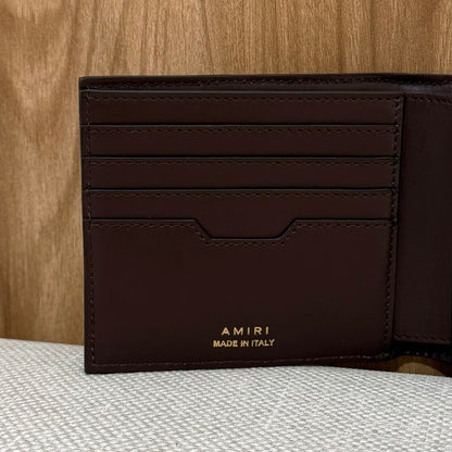 AMIRI MA Quad Leather Bifold Wallet - Brown