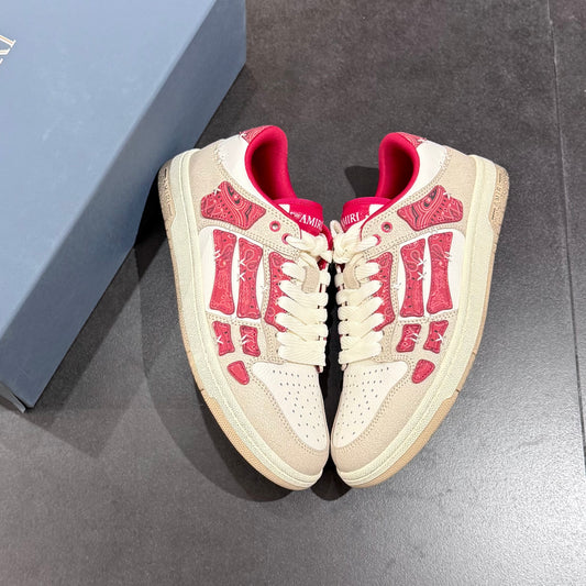 Amiri Red & White Bandana Skel Top Low