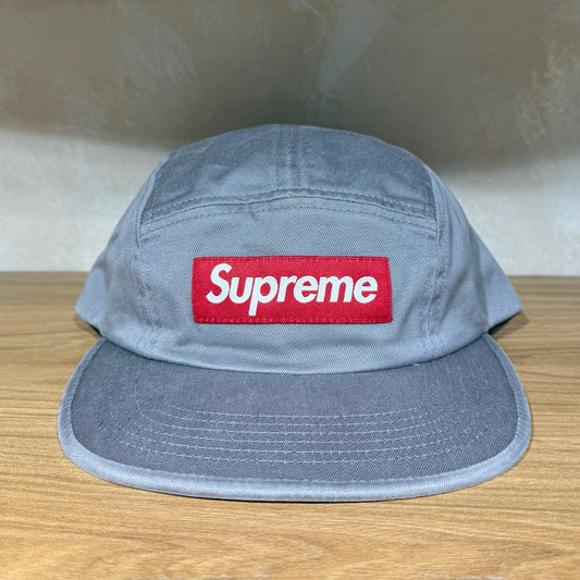 Supreme Washed Chino Twill Camp Cap - Grey