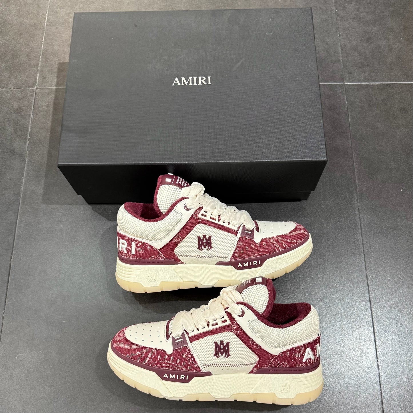 Amiri MA-1 Bandana Denim - Burgundy