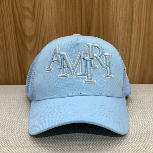 AMIRI Staggered Logo Trucker Canvas - Air Blue