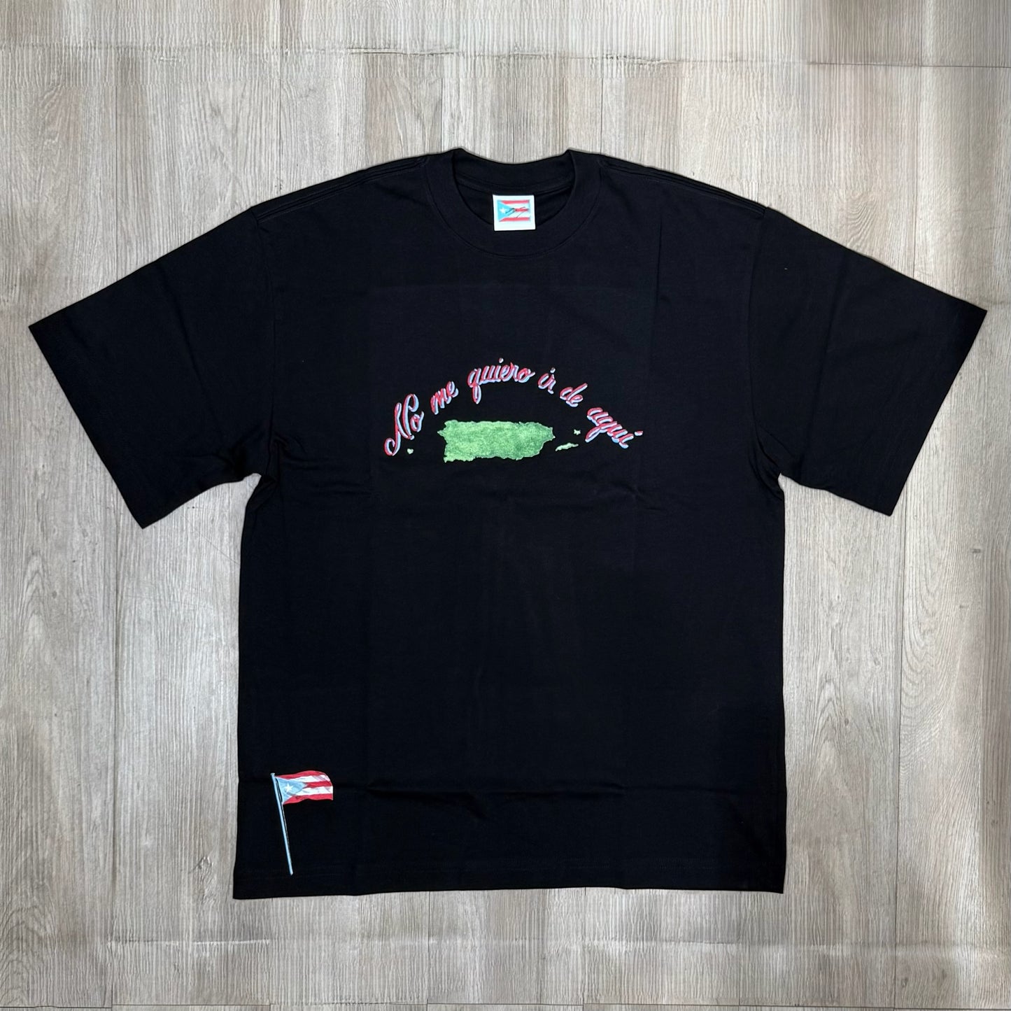 Bad Bunny Merch No Me Quiero Ir De Aqui Tee - Black