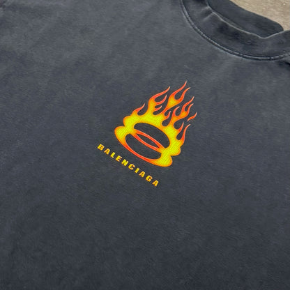 Balenciaga Oversized Tee - Washed Out Black