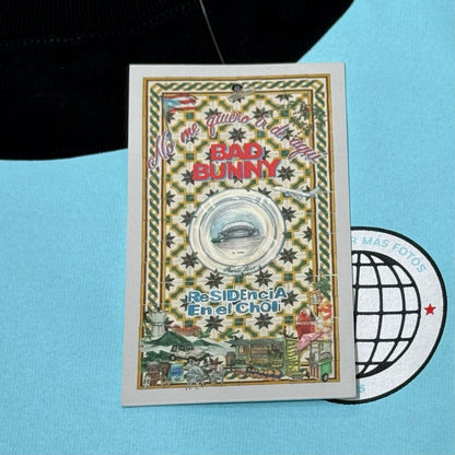 Bad Bunny Merch Puerto Rico Jersey Tee - Black & Blue