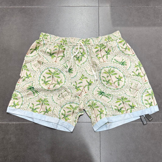 Amiri Palm Print Shorts - White