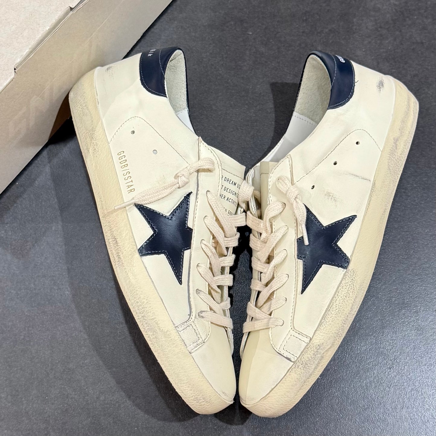Golden Goose Super-Star - Beige Night Blue