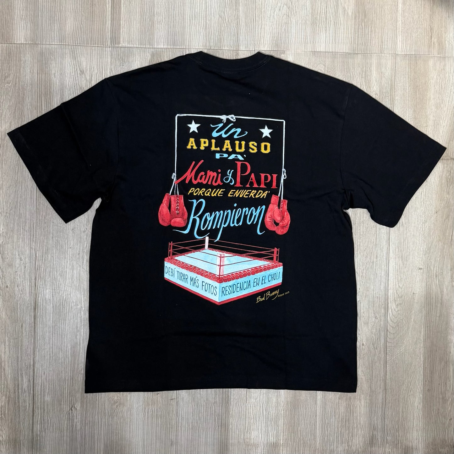 Bad Bunny Merch Boxing Ring Tee - Black