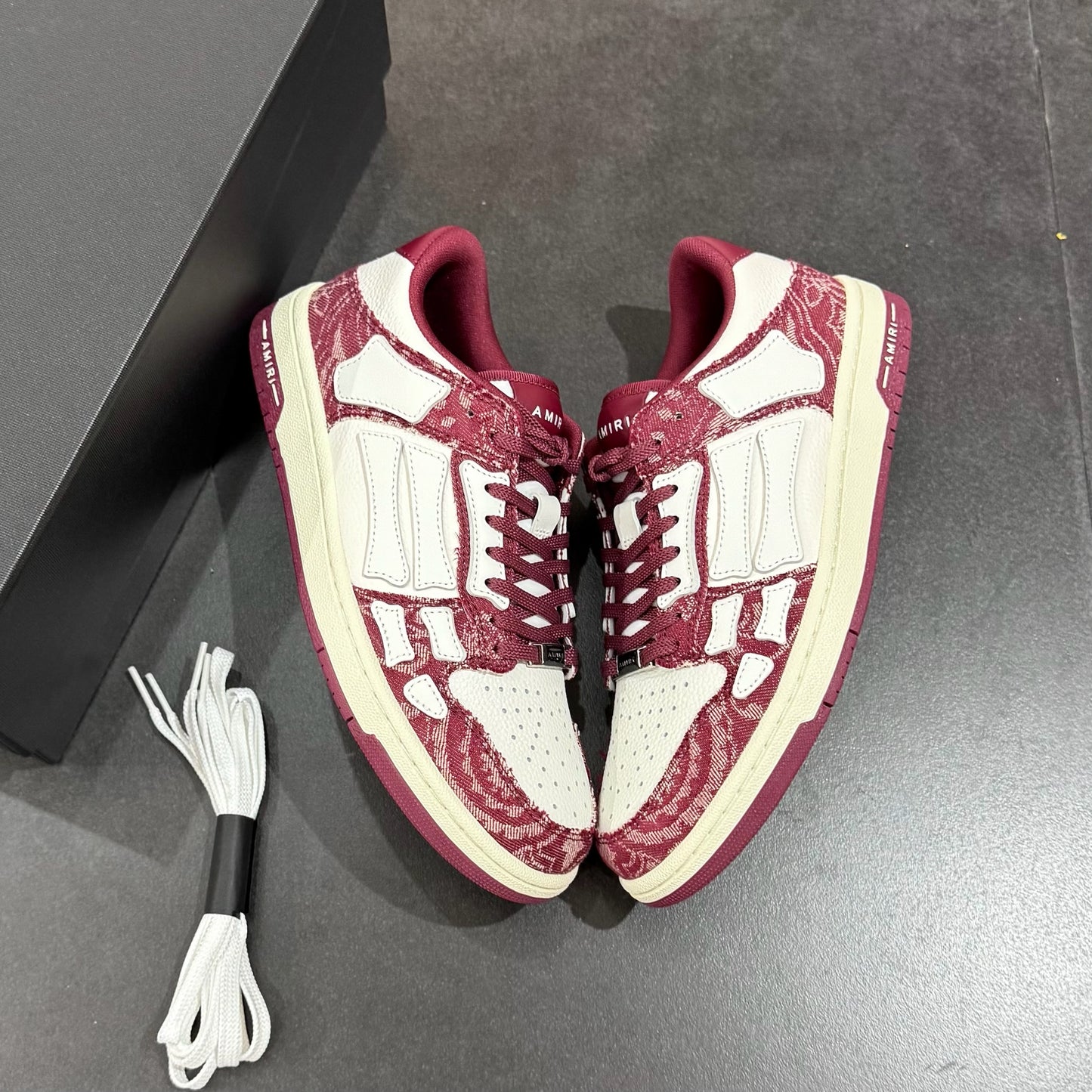 Amiri Bandana Skel Top Low - Burgundy