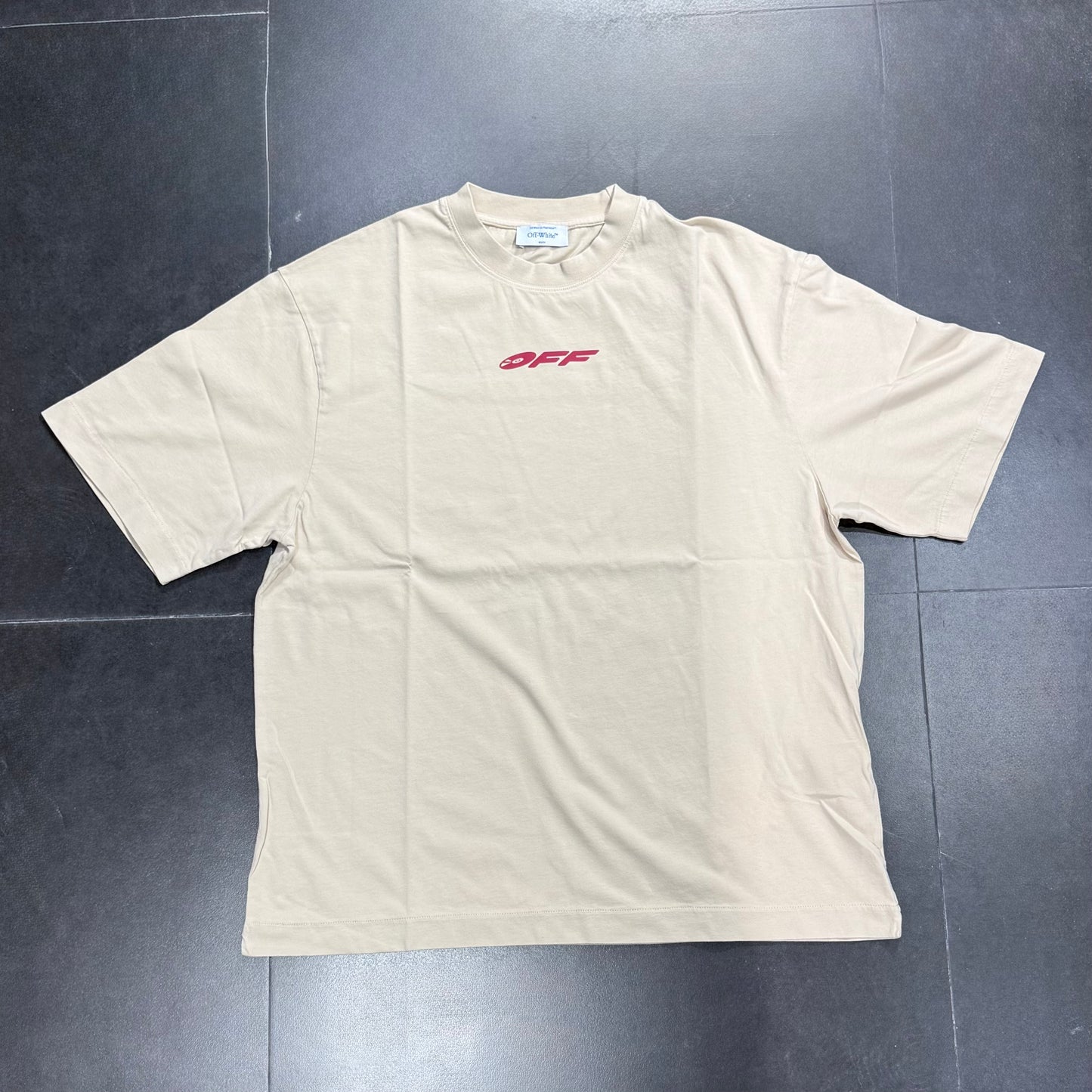 Off White Hi Vinyl Skate Tee - Beige