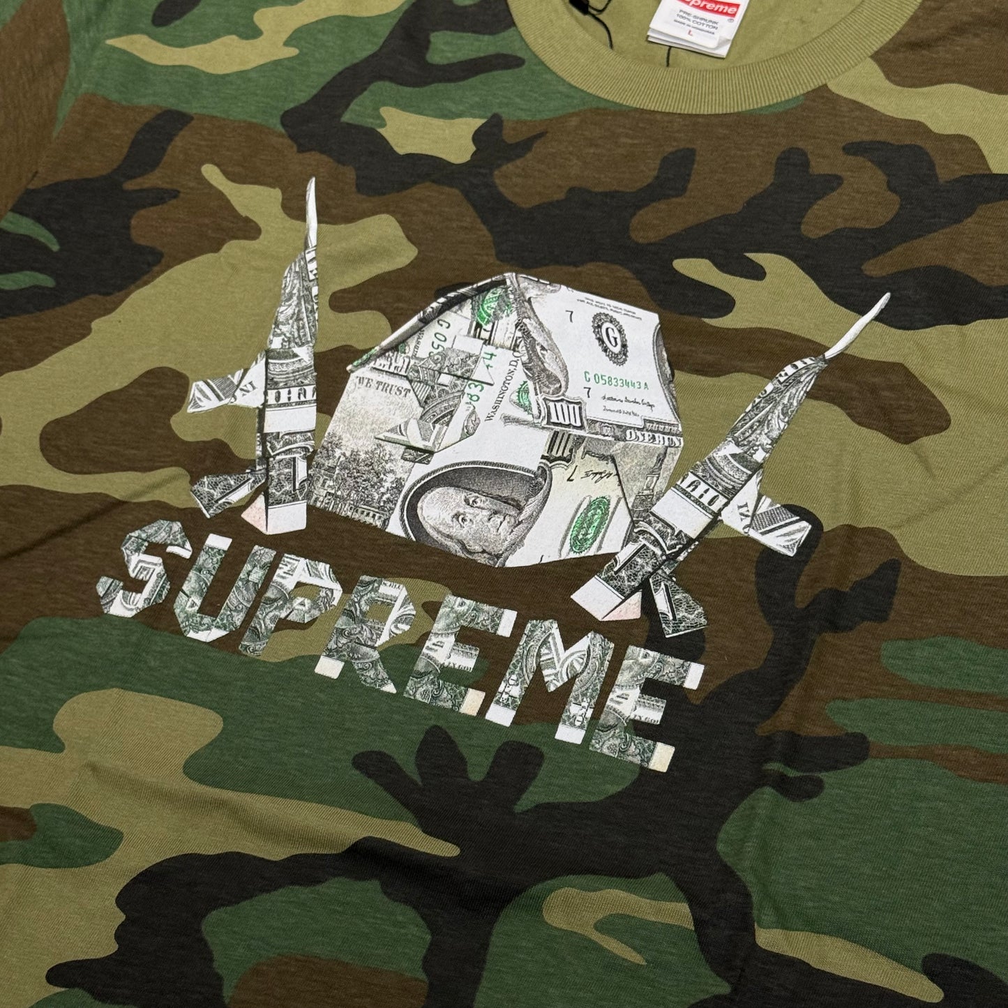 Supreme Origami Tee - Woodland Camo