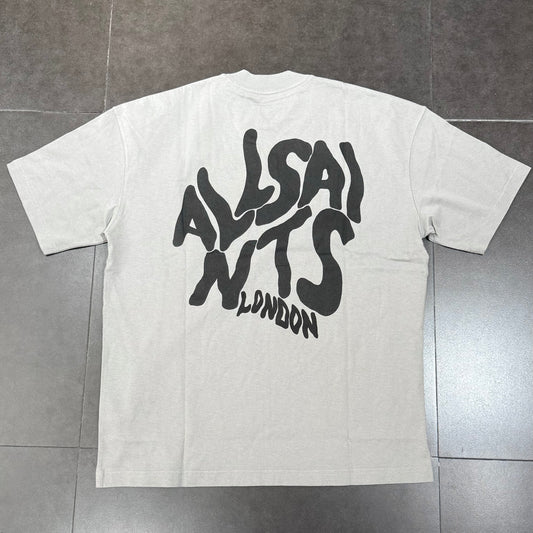 AllSaints Orlando Logo Print Tee - March Grey