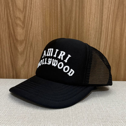 Amiri Hollywood Trucker Hat Cotton - Black