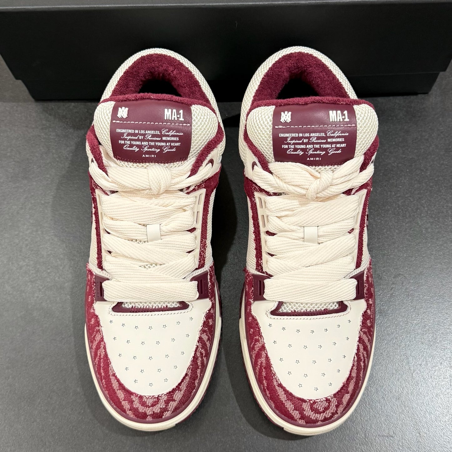 Amiri MA-1 Bandana Denim - Burgundy